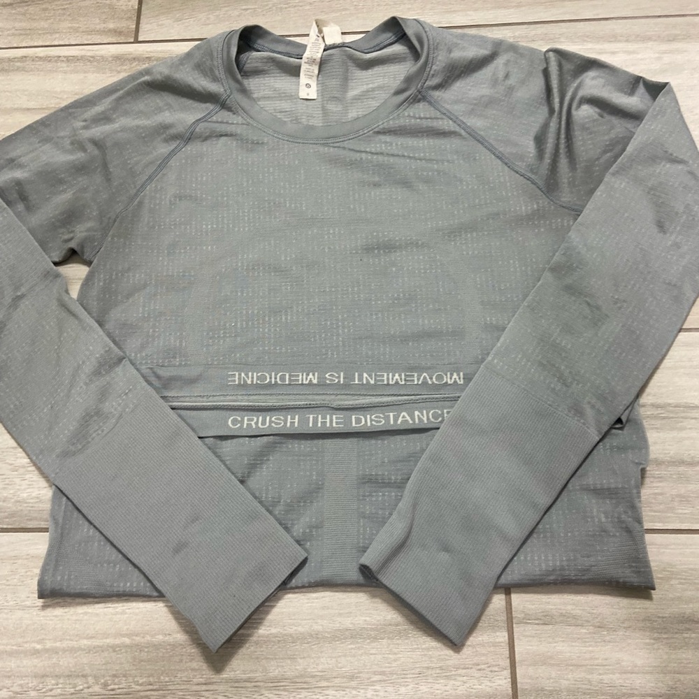Lululemon Long Sleeve Swiftly Tech- Grey